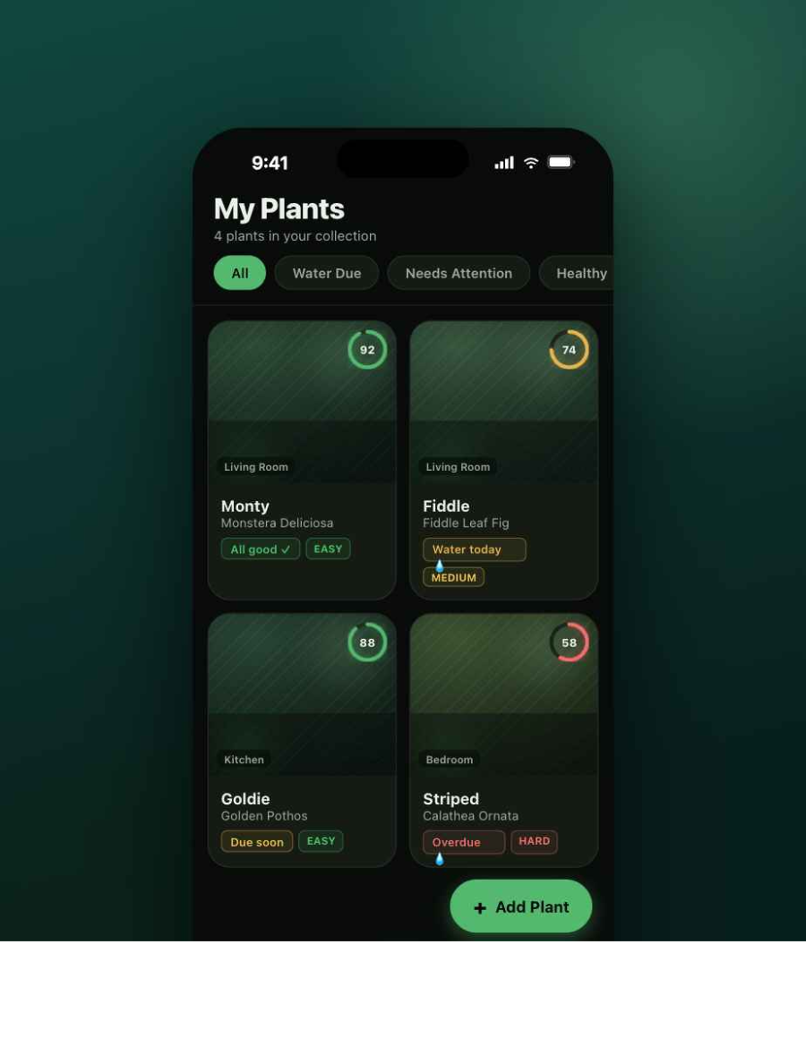 Flora AI plant collection